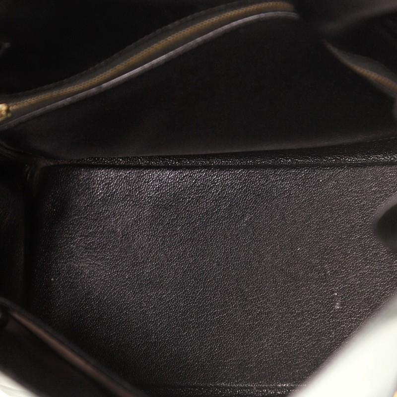 Women's or Men's Hermes Kelly Handbag Noir Box Calf With Gold Hardware 28 