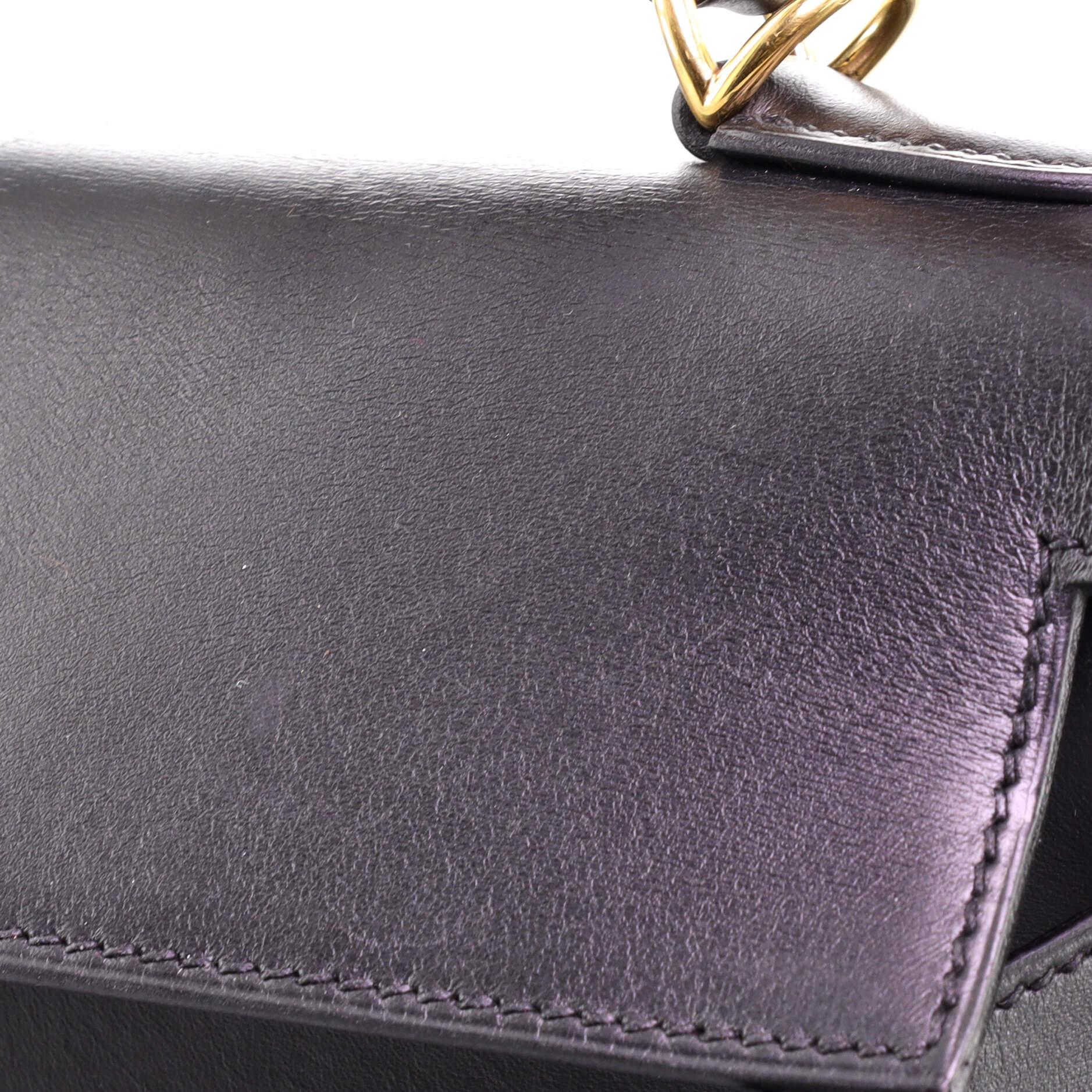 Hermes Kelly Handbag Noir Box Calf with Gold Hardware 32 6