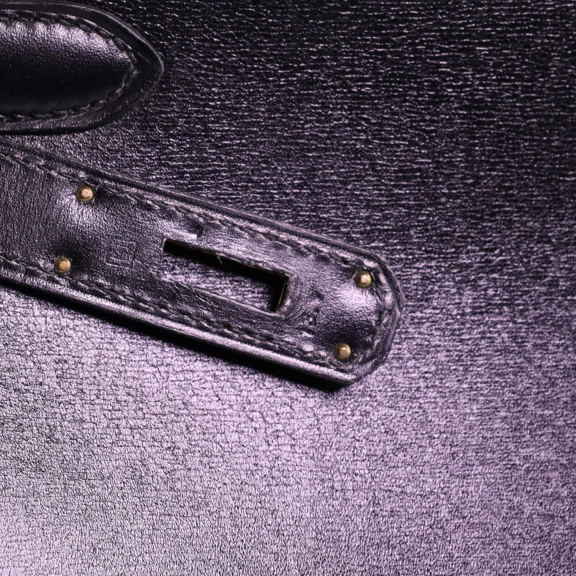Hermes Kelly Handbag Noir Box Calf with Gold Hardware 32 7