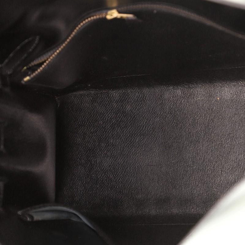 Women's or Men's Hermes Kelly Handbag Noir Box Calf With Gold Hardware 32 