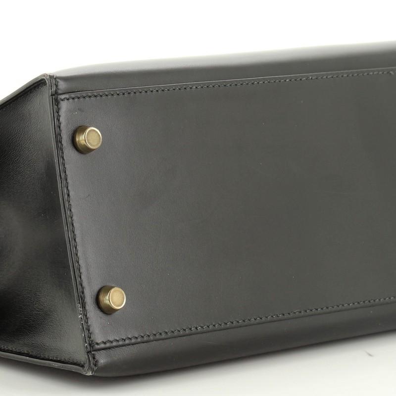 Hermes Kelly Handbag Noir Box Calf With Gold Hardware 32  2