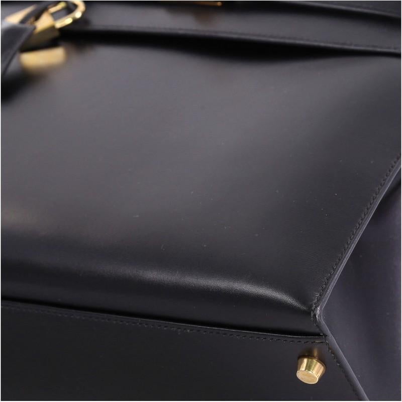 Hermes Kelly Handbag Noir Box Calf with Gold Hardware 32 3