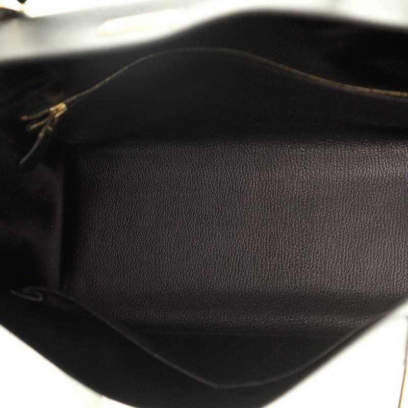 Hermes Kelly Handbag Noir Box Calf With Gold Hardware 32  3
