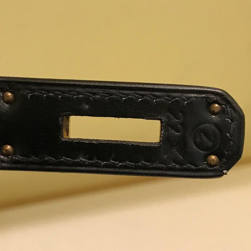 Hermes Kelly Handbag Noir Box Calf with Gold Hardware 32 4