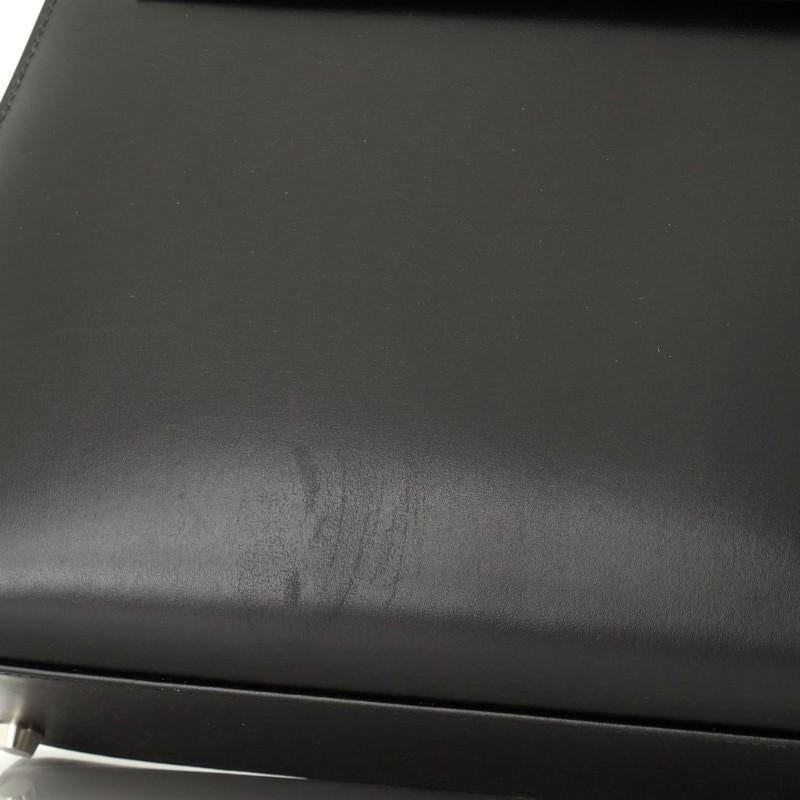 Hermes Kelly Handbag Noir Box Calf With Palladium Hardware 32  3