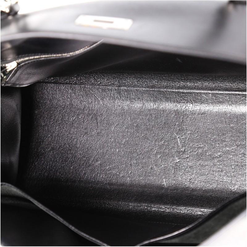 Hermes Kelly Handbag Noir Box Calf With Palladium Hardware 35  1