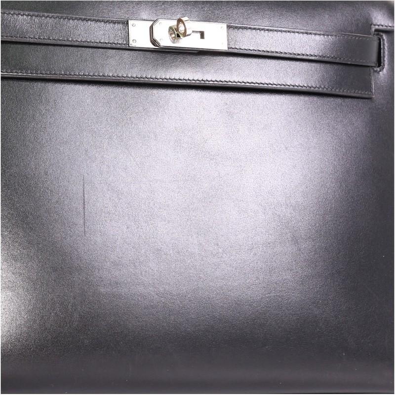 Hermes Kelly Handbag Noir Box Calf With Palladium Hardware 35  2