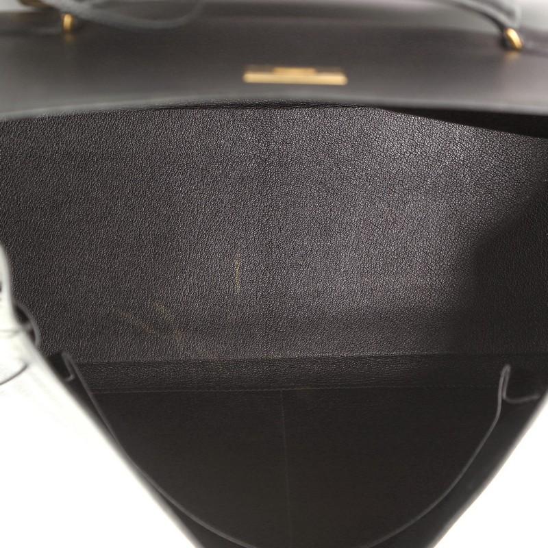 Women's or Men's Hermes Kelly Handbag Noir Clemence Gold Hardware 40