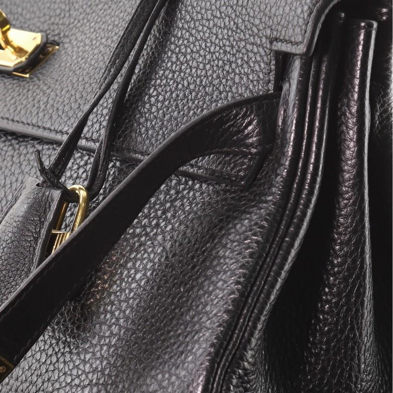 Hermes Kelly Handbag Noir Clemence with Gold Hardware 35 5