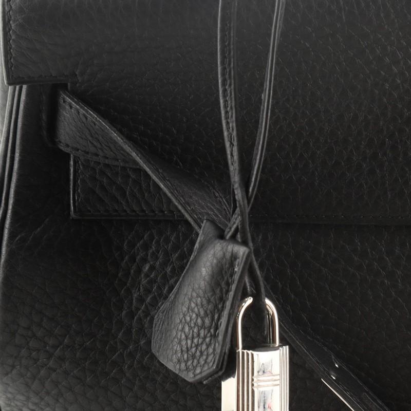 Hermes Kelly Handbag Noir Clemence With Palladium Hardware 35  5