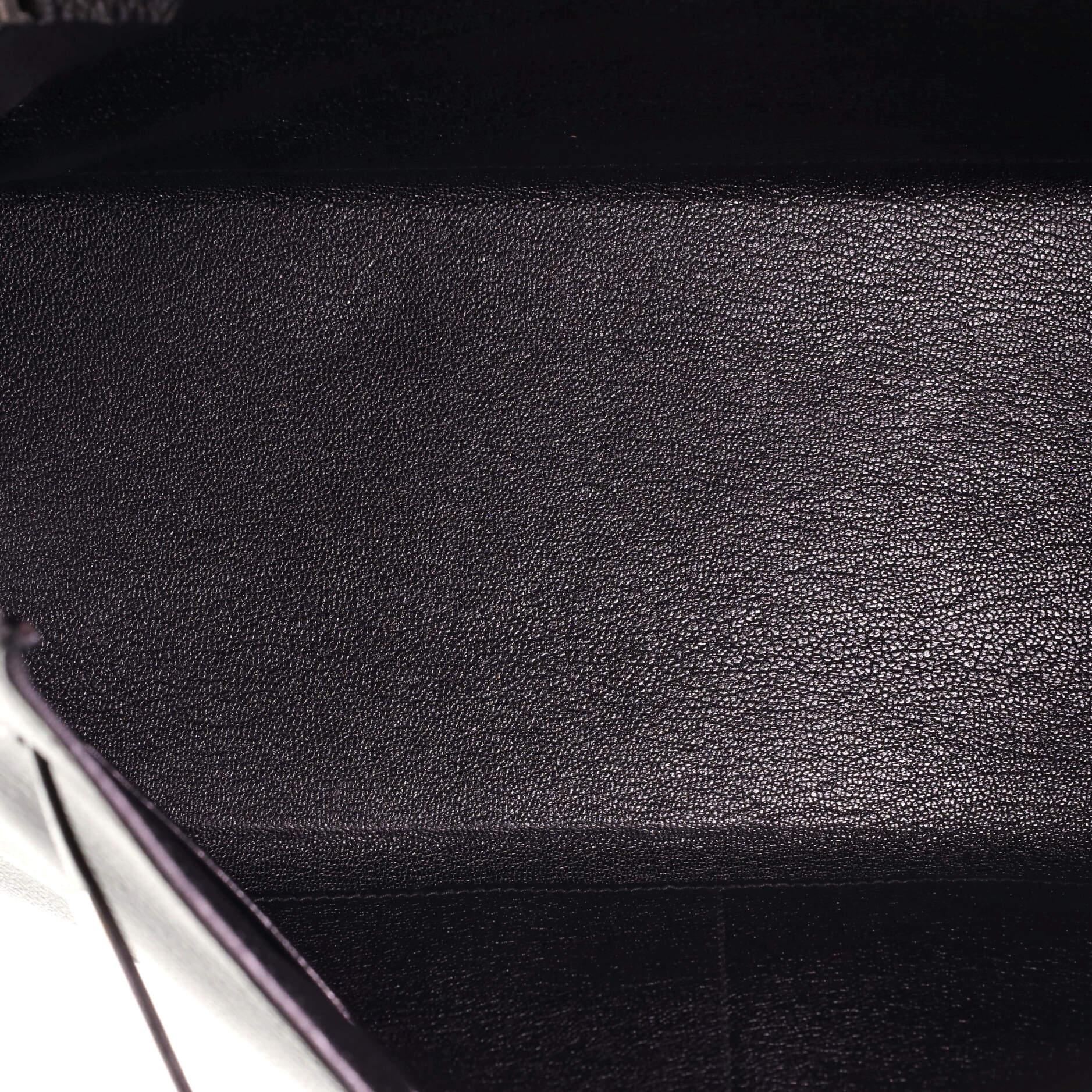 Hermes Kelly Handbag Noir Clemence with Palladium Hardware 35 2