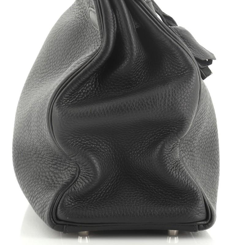 Hermes Kelly Handbag Noir Clemence With Palladium Hardware 35  3