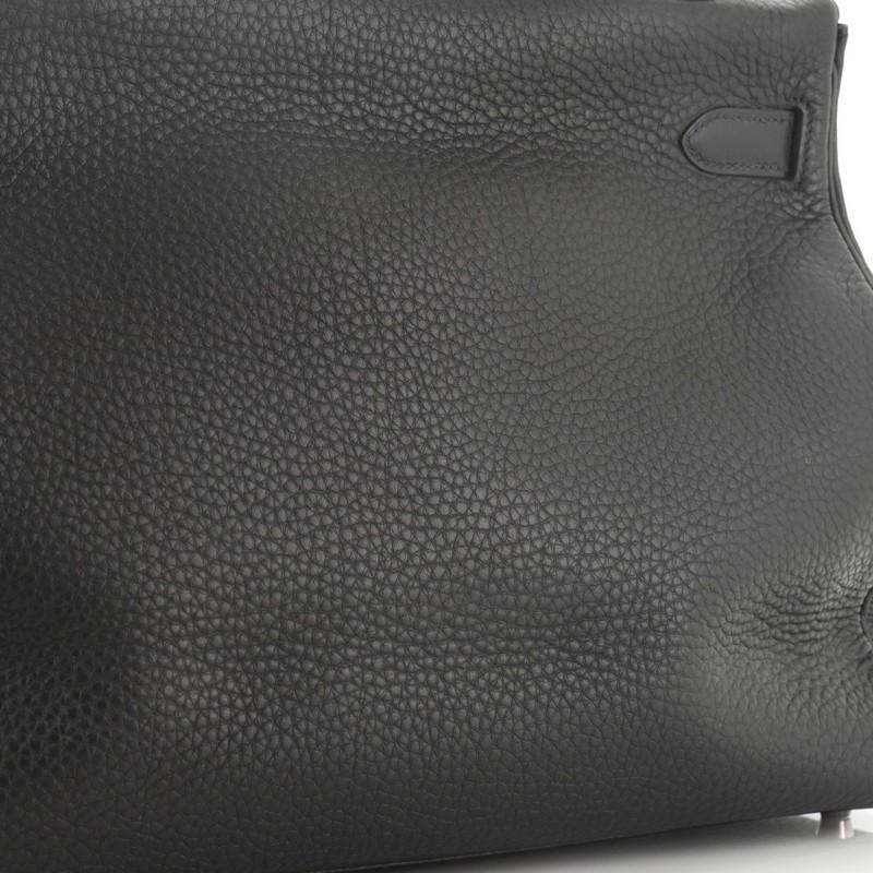 Hermes Kelly Handbag Noir Clemence With Palladium Hardware 35  4