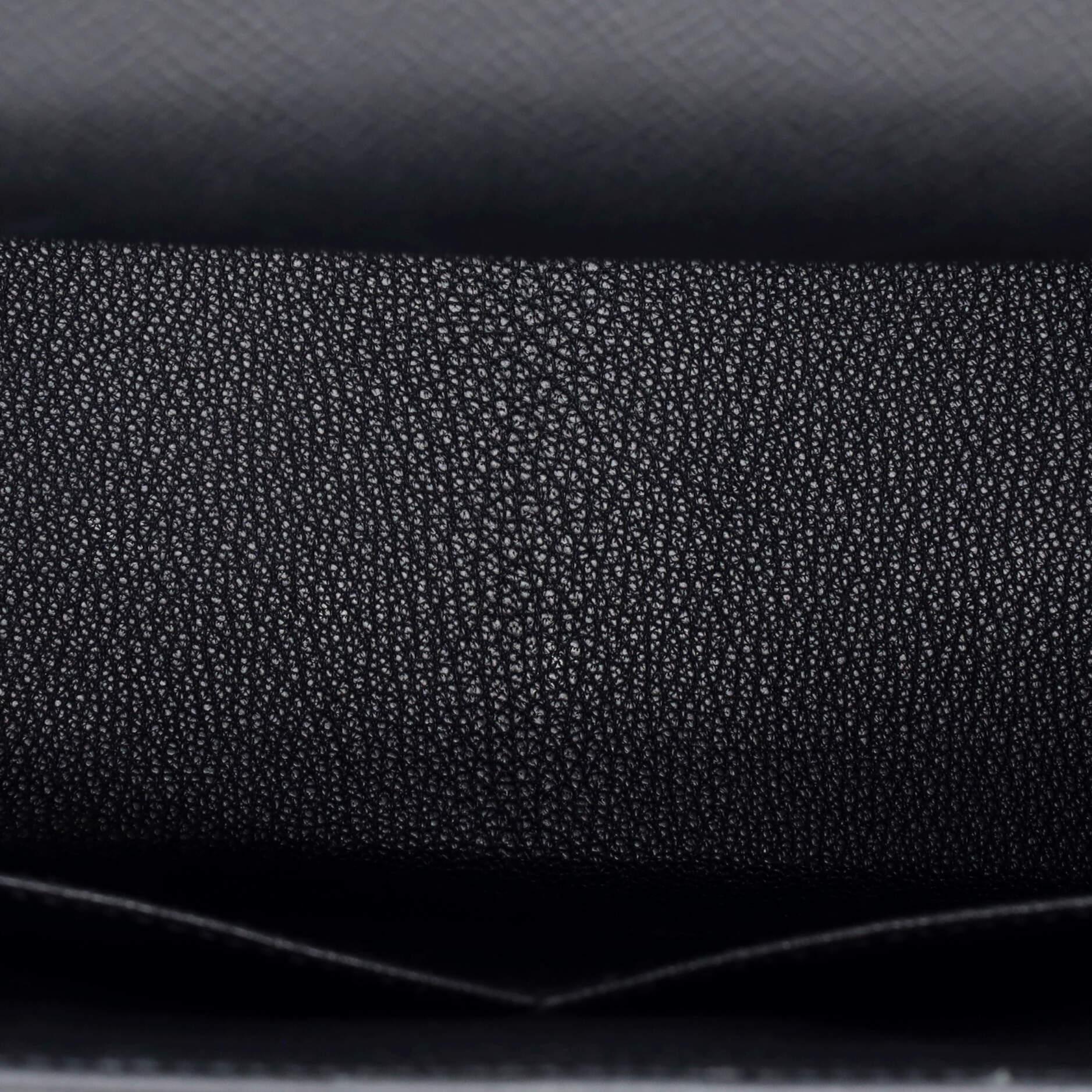 Hermes Kelly Handbag Noir Epsom with Palladium Hardware 28 1