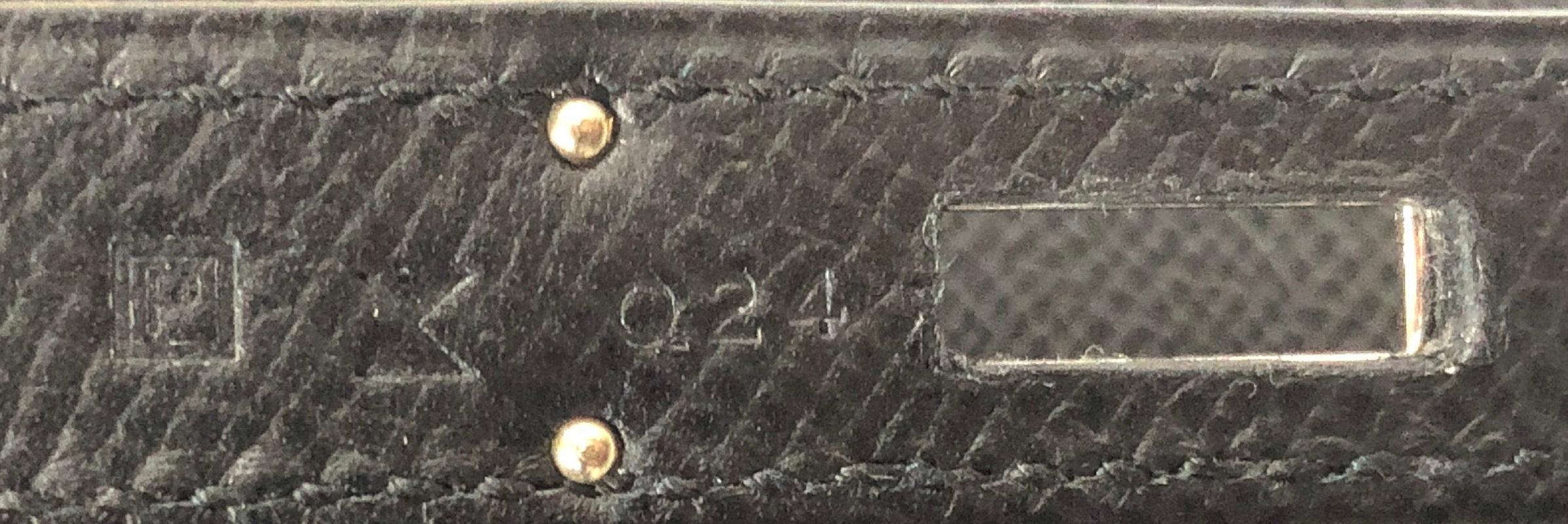 Hermes Kelly Handbag Noir Epsom with Palladium Hardware 35 3