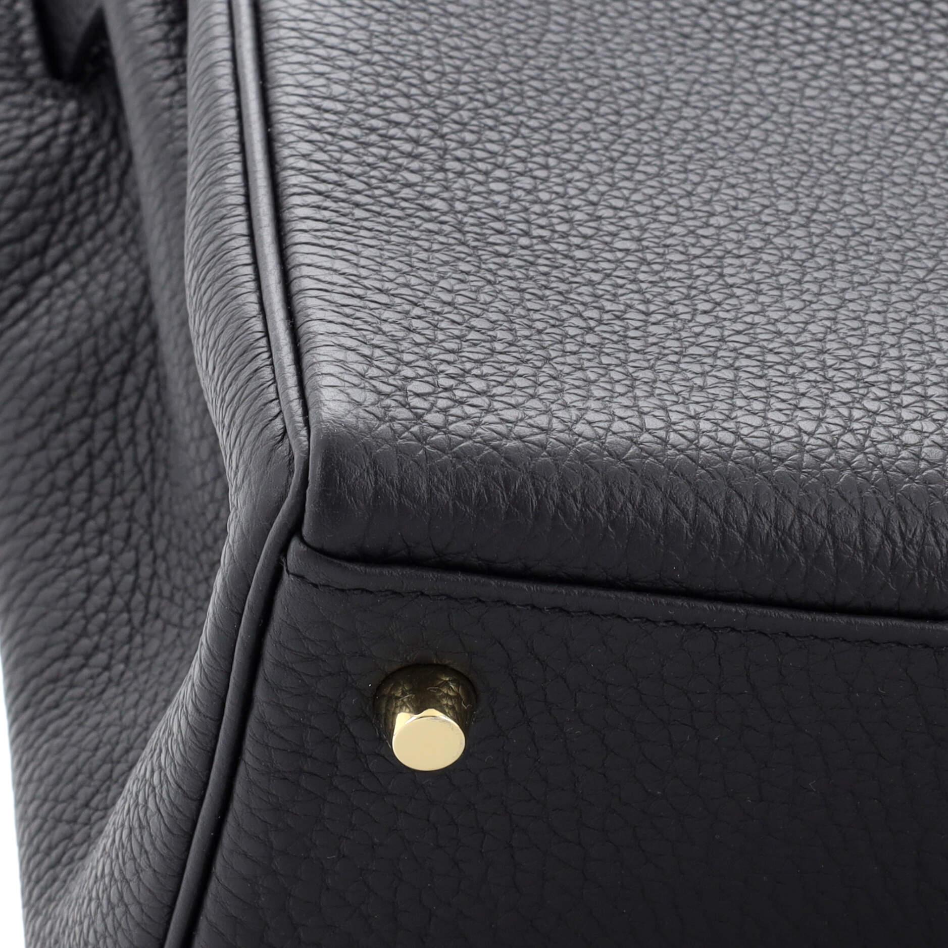 Hermes Kelly Handbag Noir Togo with Gold Hardware 28 4