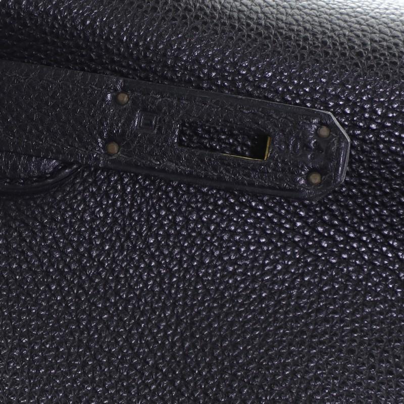 Hermes Kelly Handbag Noir Togo with Gold Hardware 32 5