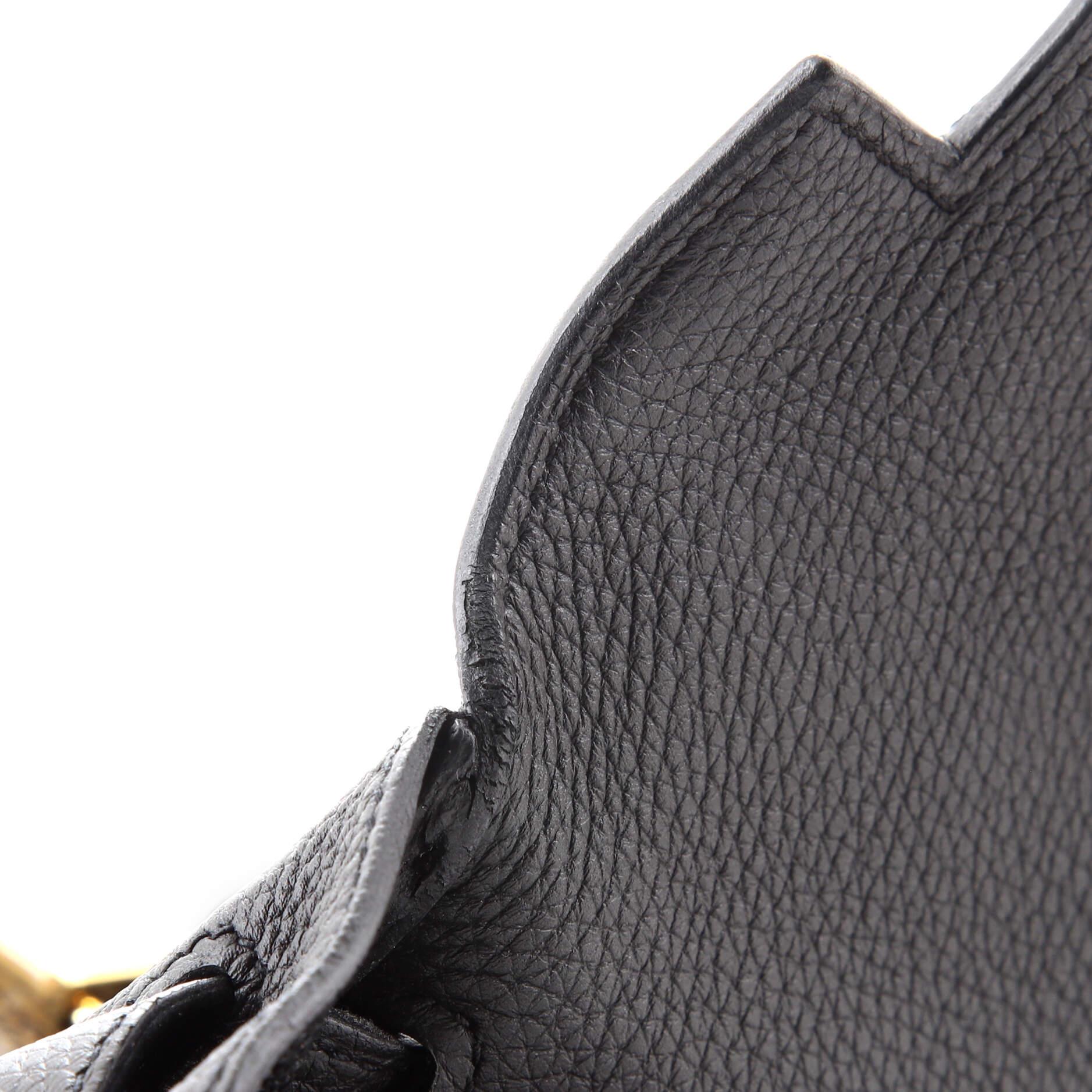 Hermes Kelly Handbag Noir Togo with Gold Hardware 32 For Sale 7