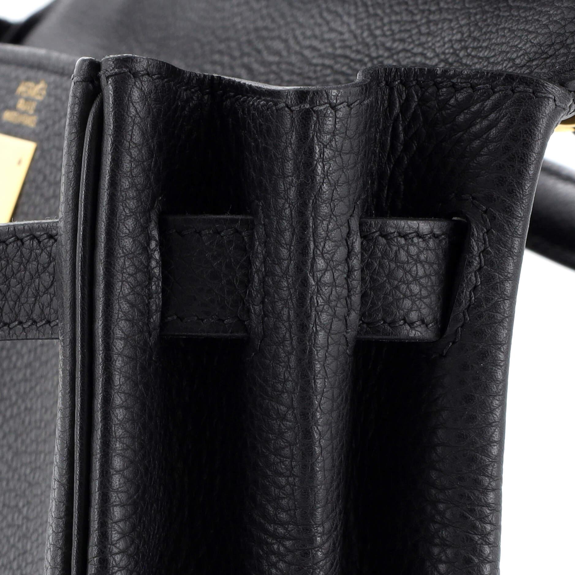Hermes Kelly Handbag Noir Togo with Gold Hardware 32 7