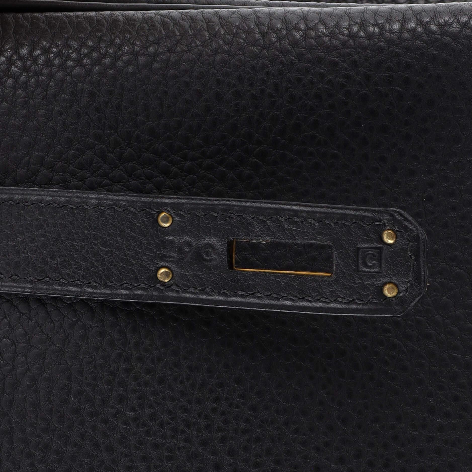 Hermes Kelly Handbag Noir Togo with Gold Hardware 35 10