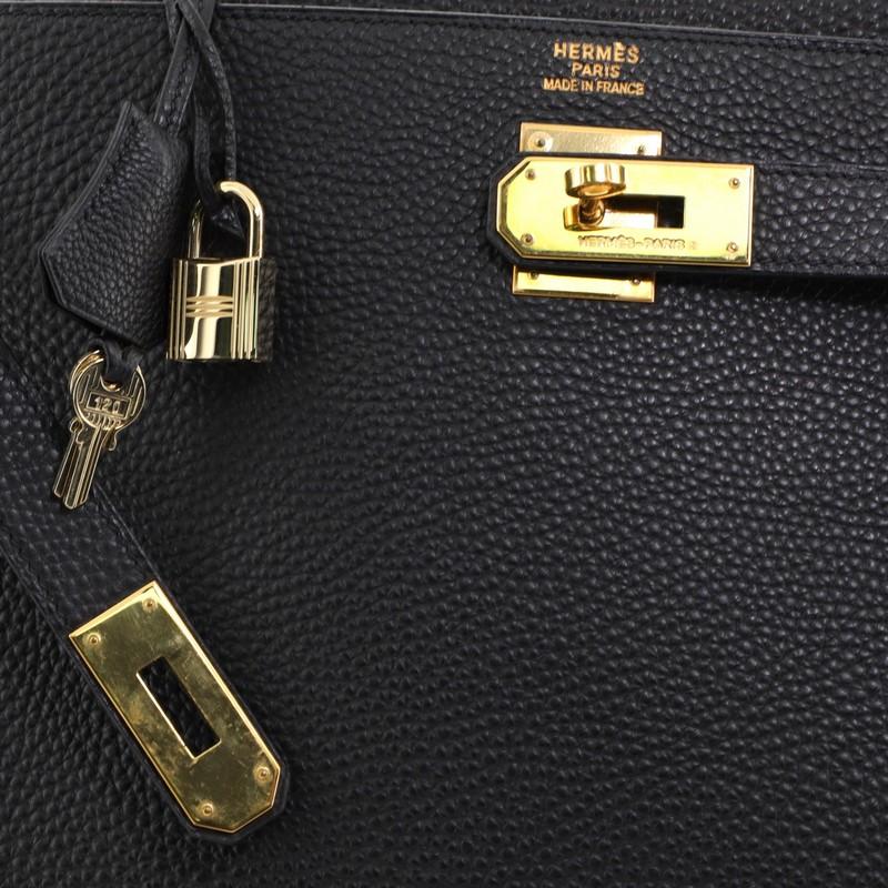 Hermes Kelly Handbag Noir Togo with Gold Hardware 40 1