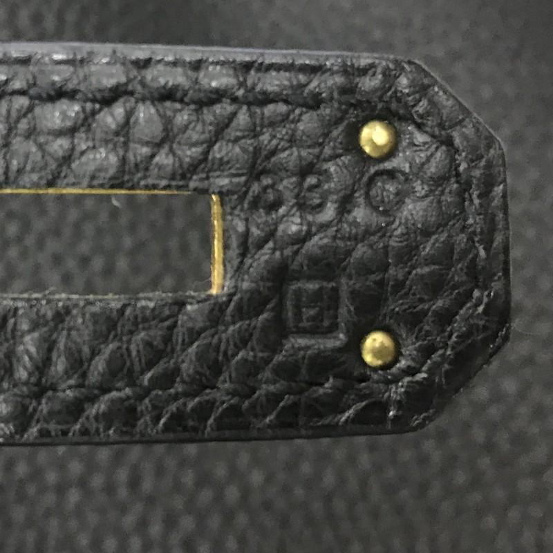 Hermes Kelly Handbag Noir Togo with Gold Hardware 40 2