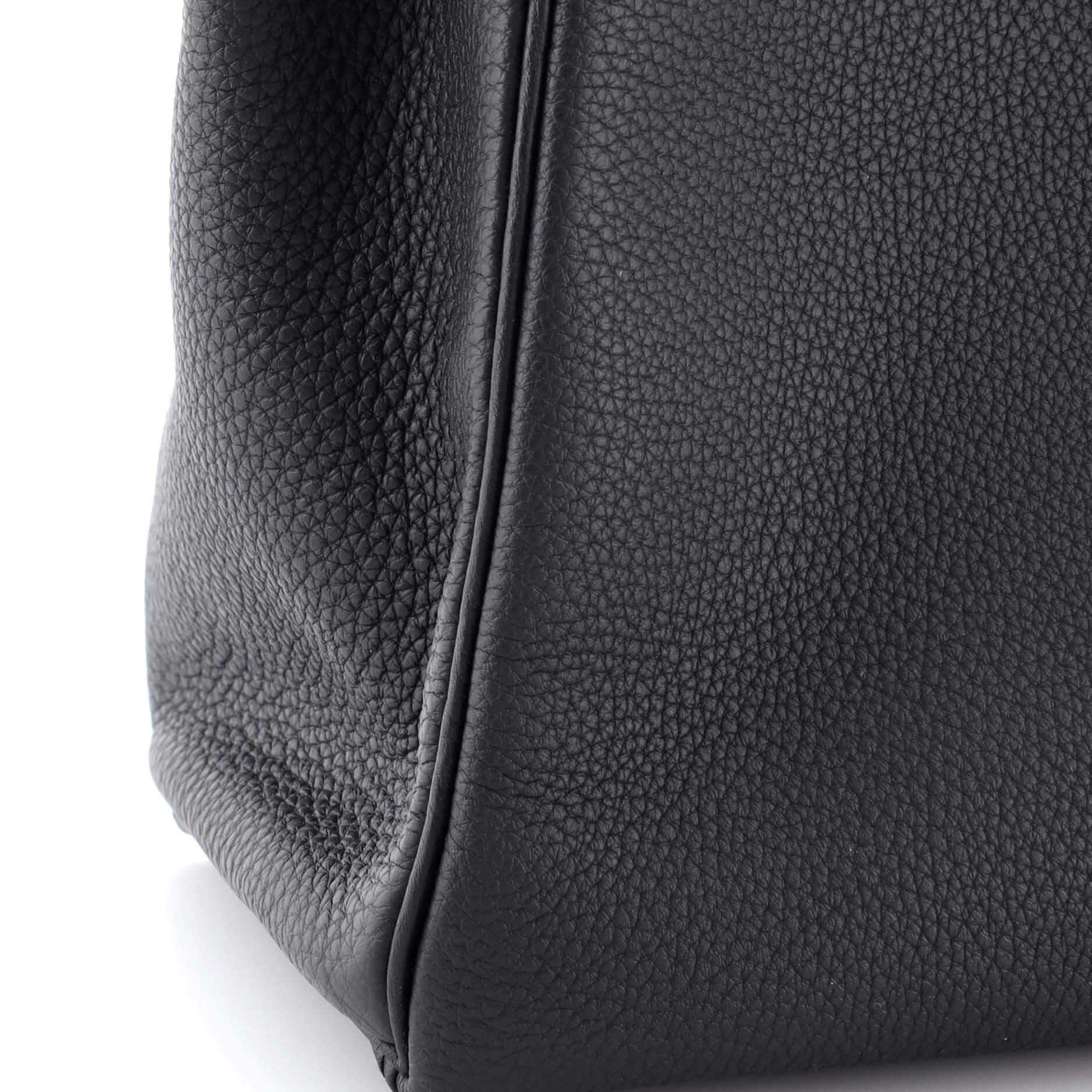 Hermes Kelly Handbag Noir Togo with Palladium Hardware 28 6