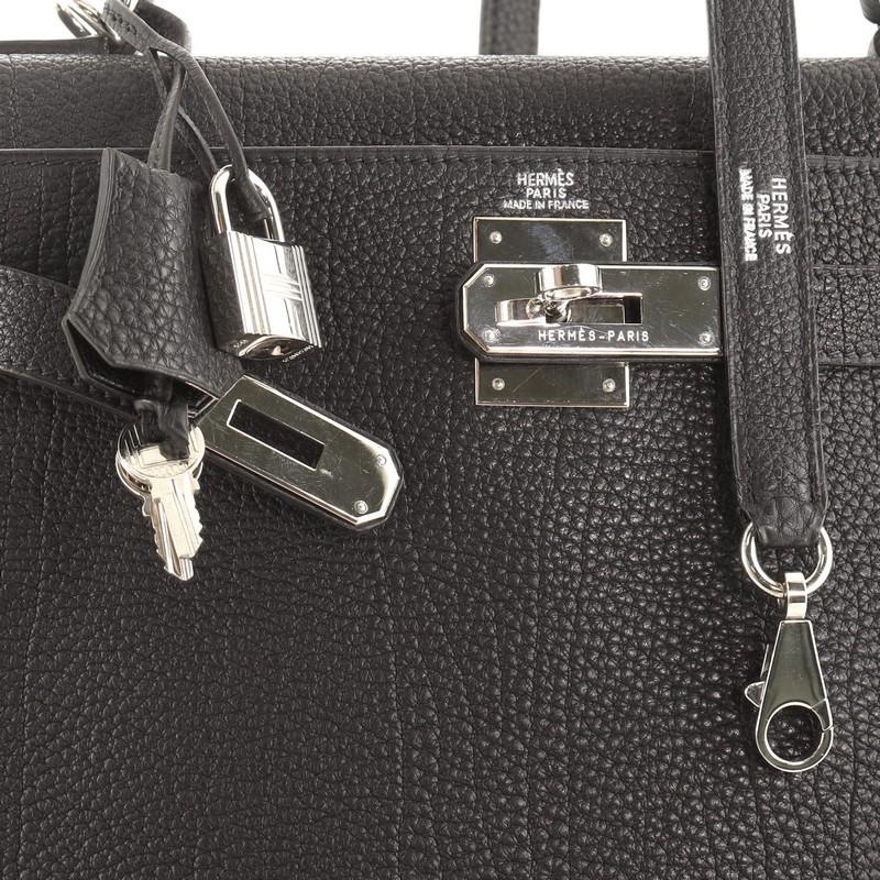 Hermes Kelly Handbag Noir Togo with Palladium Hardware 28 3