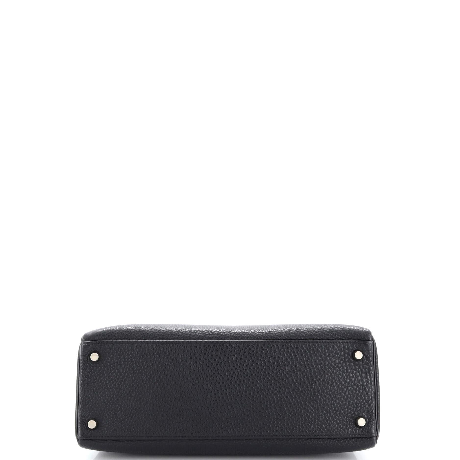Hermes Kelly Handbag Noir Togo with Palladium Hardware 32 1
