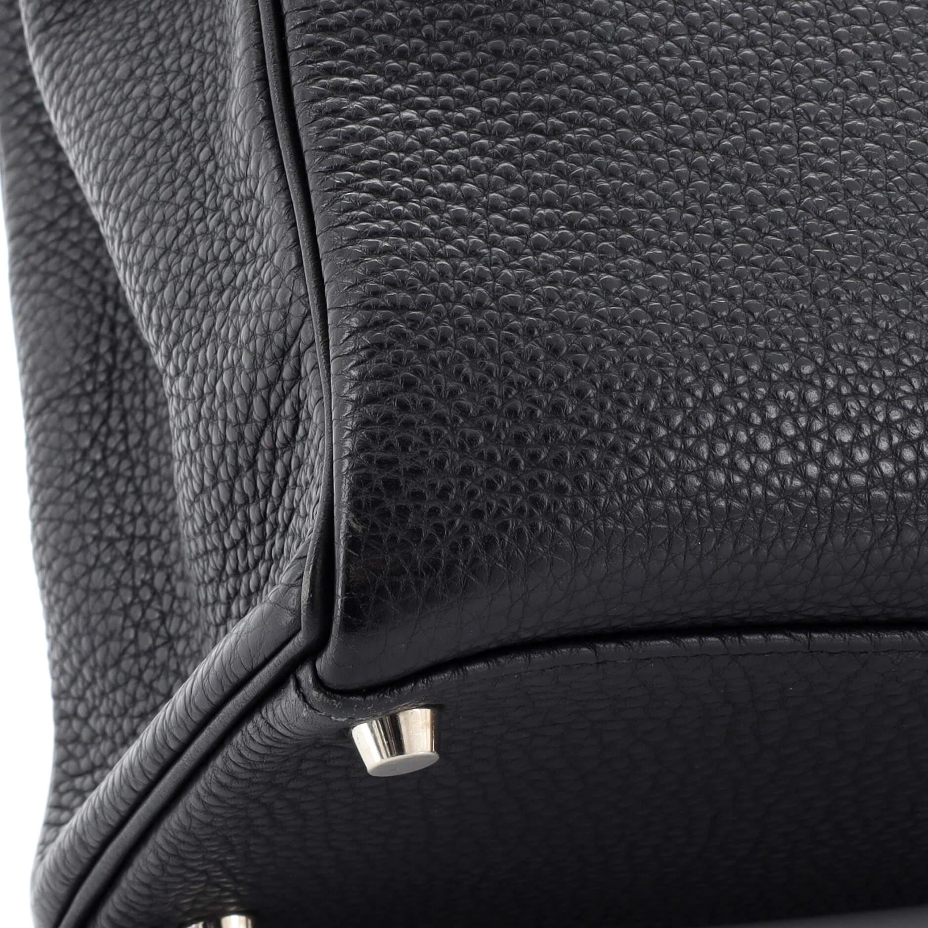 Hermes Kelly Handbag Noir Togo with Palladium Hardware 32 4