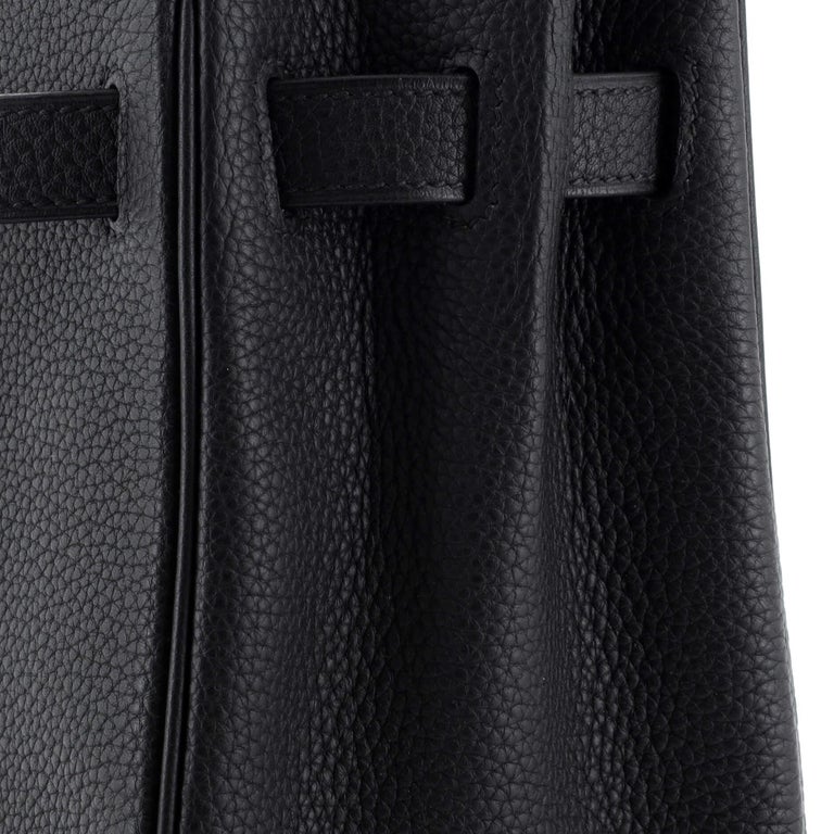 Hermes Kelly Handbag Noir Togo with Palladium Hardware 32 Black