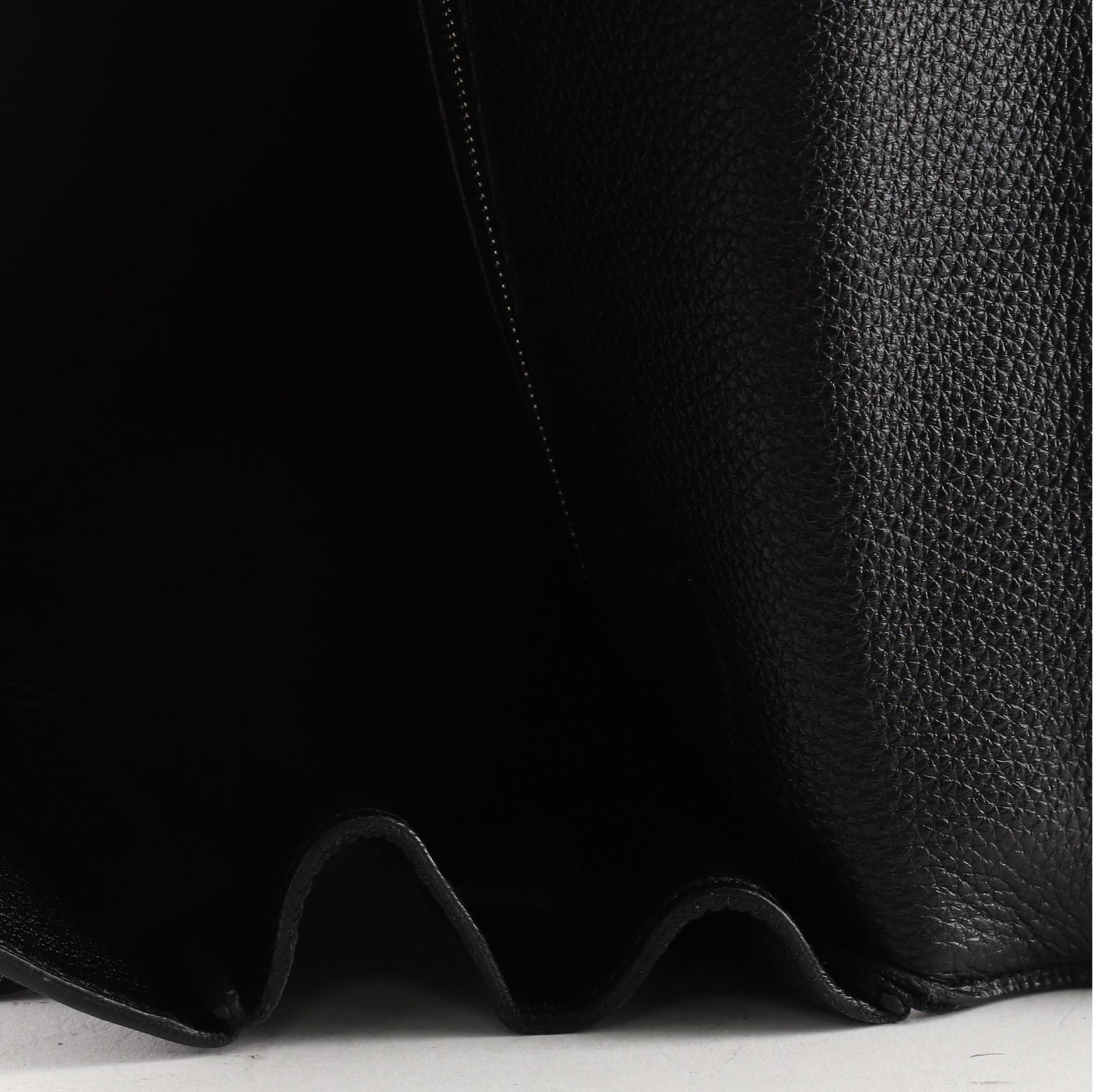 Hermes Kelly Handbag Noir Togo with Palladium Hardware 35 6
