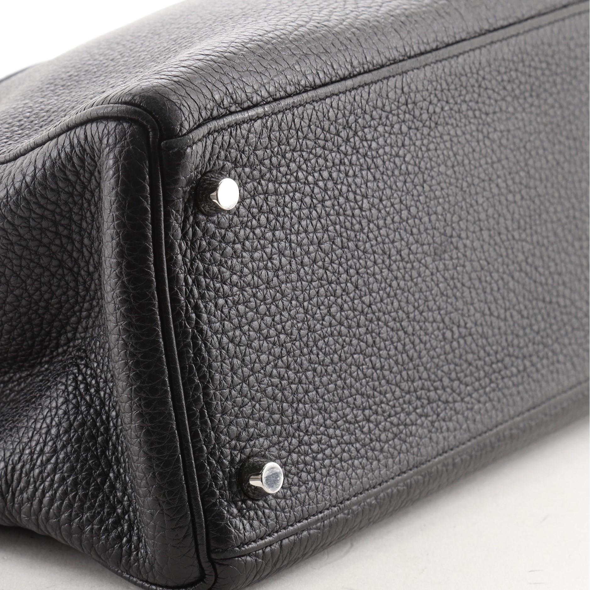 Hermes Kelly Handbag Noir Togo with Palladium Hardware 35 1