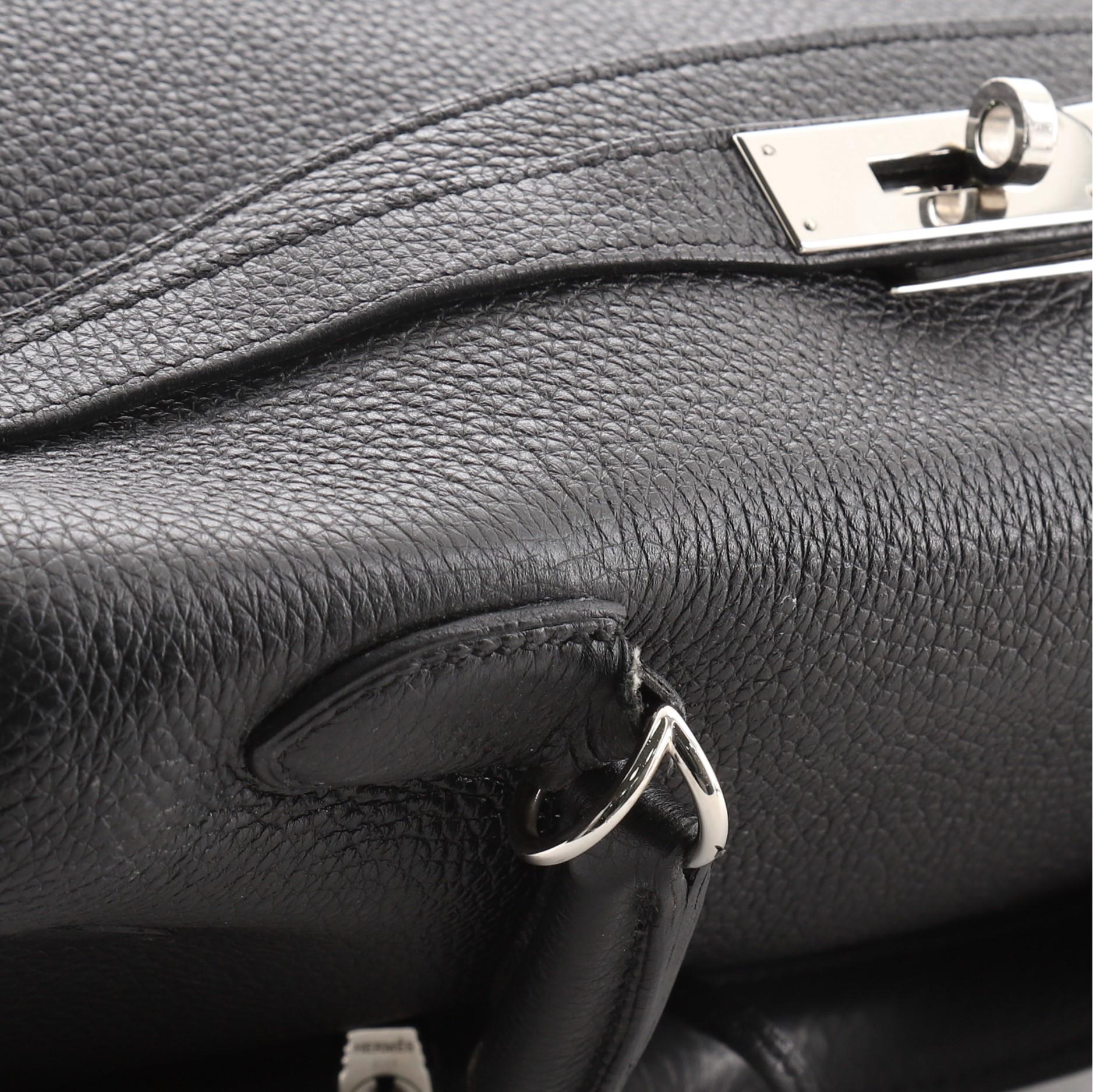 Hermes Kelly Handbag Noir Togo with Palladium Hardware 35 2