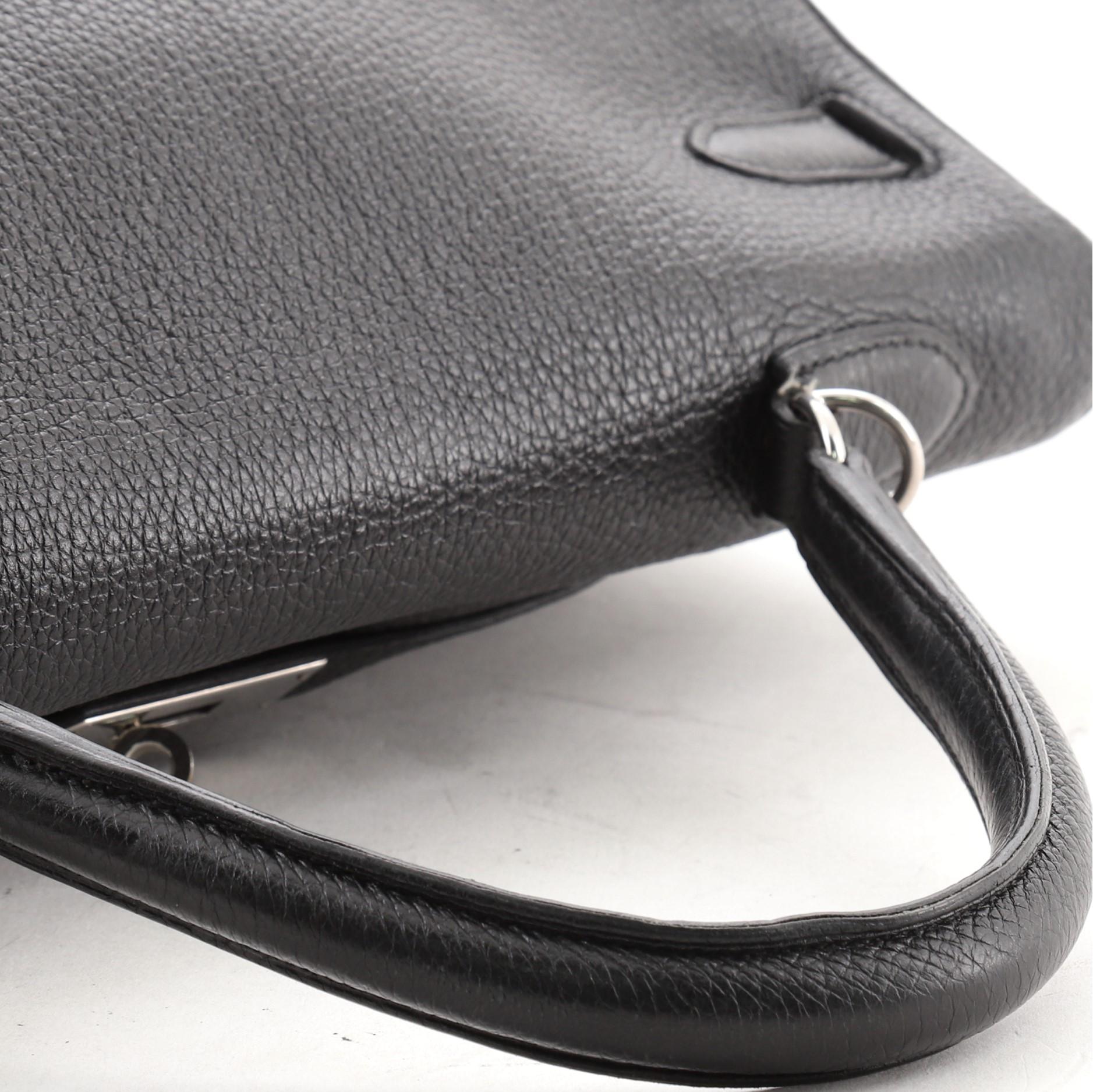 Hermes Kelly Handbag Noir Togo with Palladium Hardware 35 3