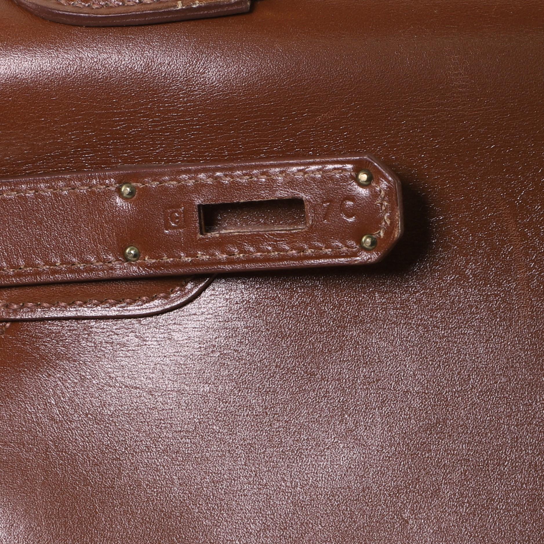 Hermes Kelly Handbag Noisette Box Calf with Gold Hardware 32 3