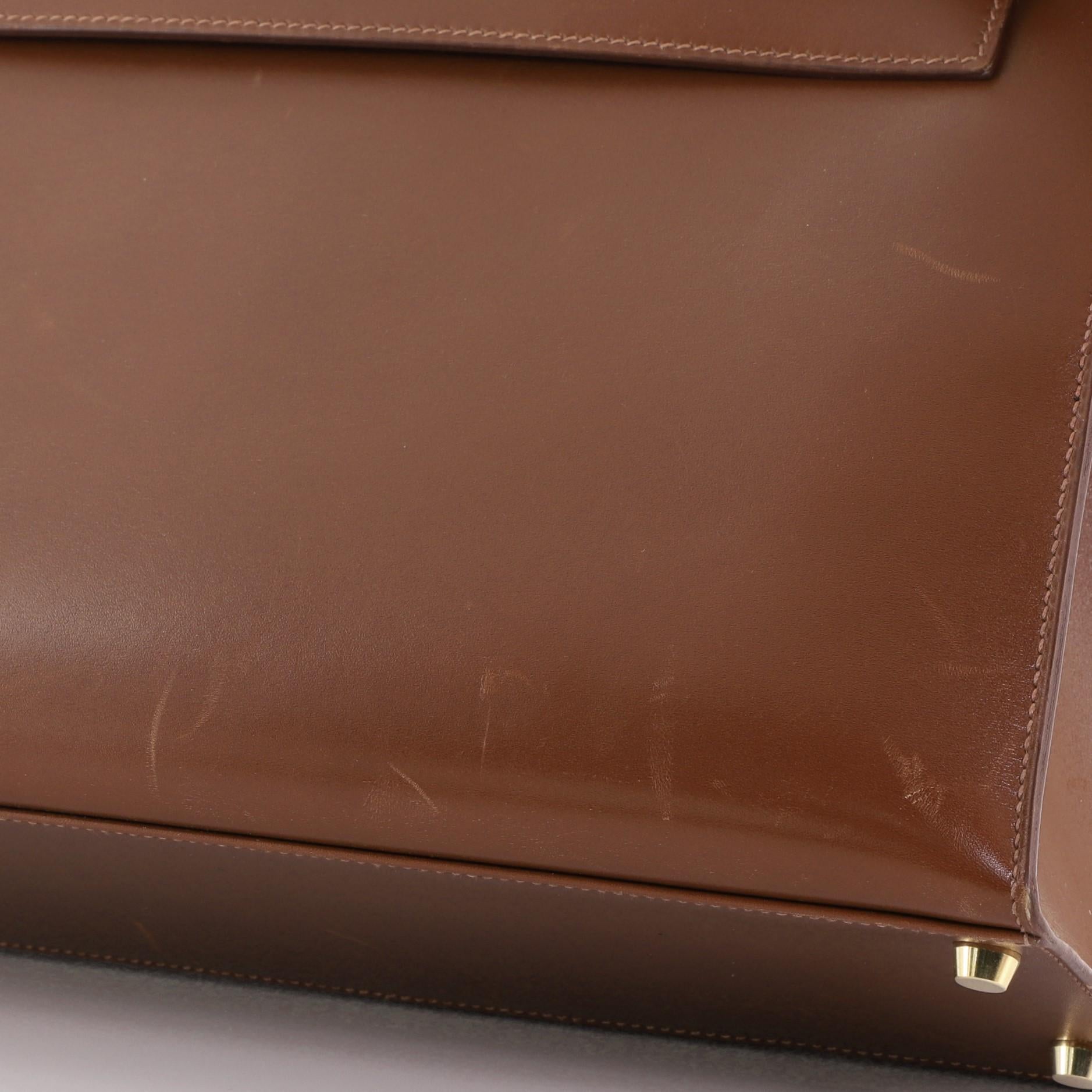 Women's or Men's Hermes Kelly Handbag Noisette Box Calf with Gold Hardware 32