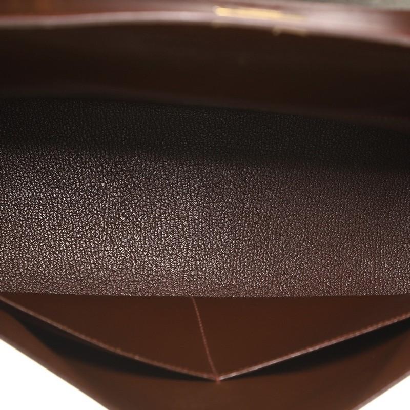 Hermes Kelly Handbag Noisette Box Calf With Gold Hardware 35  1