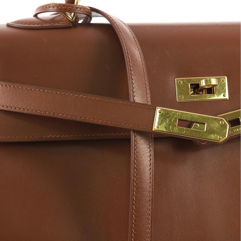 Hermès Kelly Sac à main Noisette Box Calf with Gold Hardware 35 3