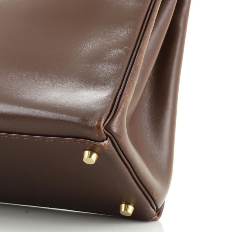 Hermes Kelly Handbag Noisette Box Calf With Gold Hardware 35  3