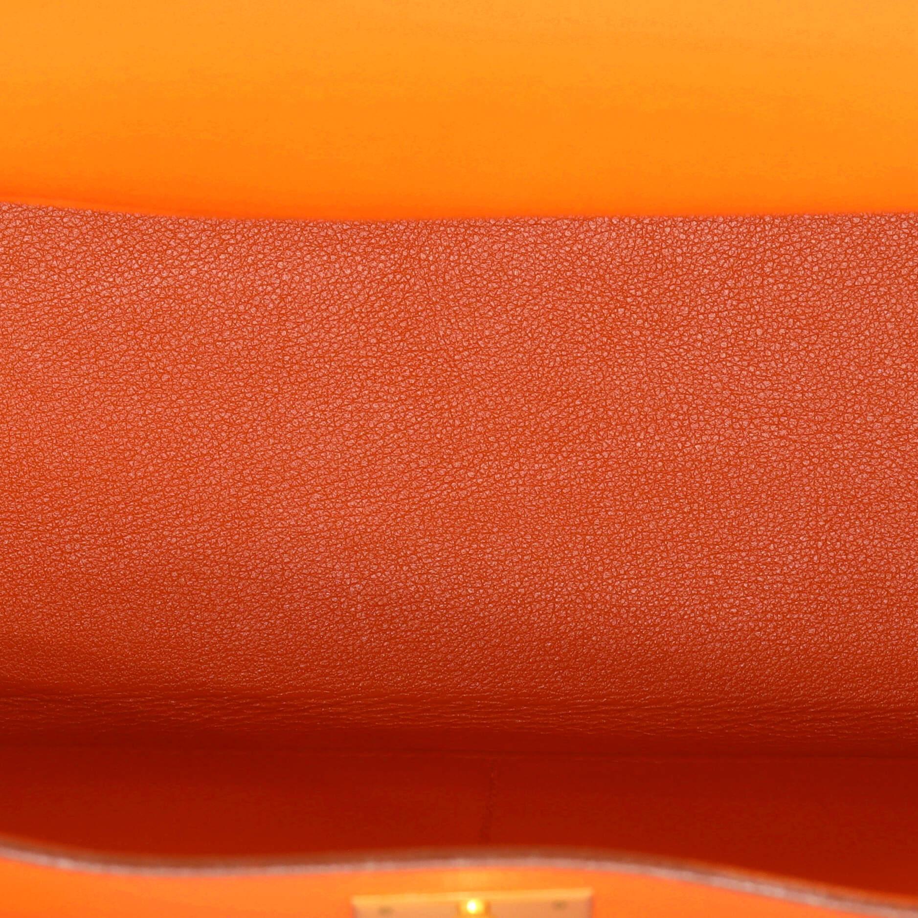Hermes Kelly Handbag Orange Gulliver with Gold Hardware 32 2