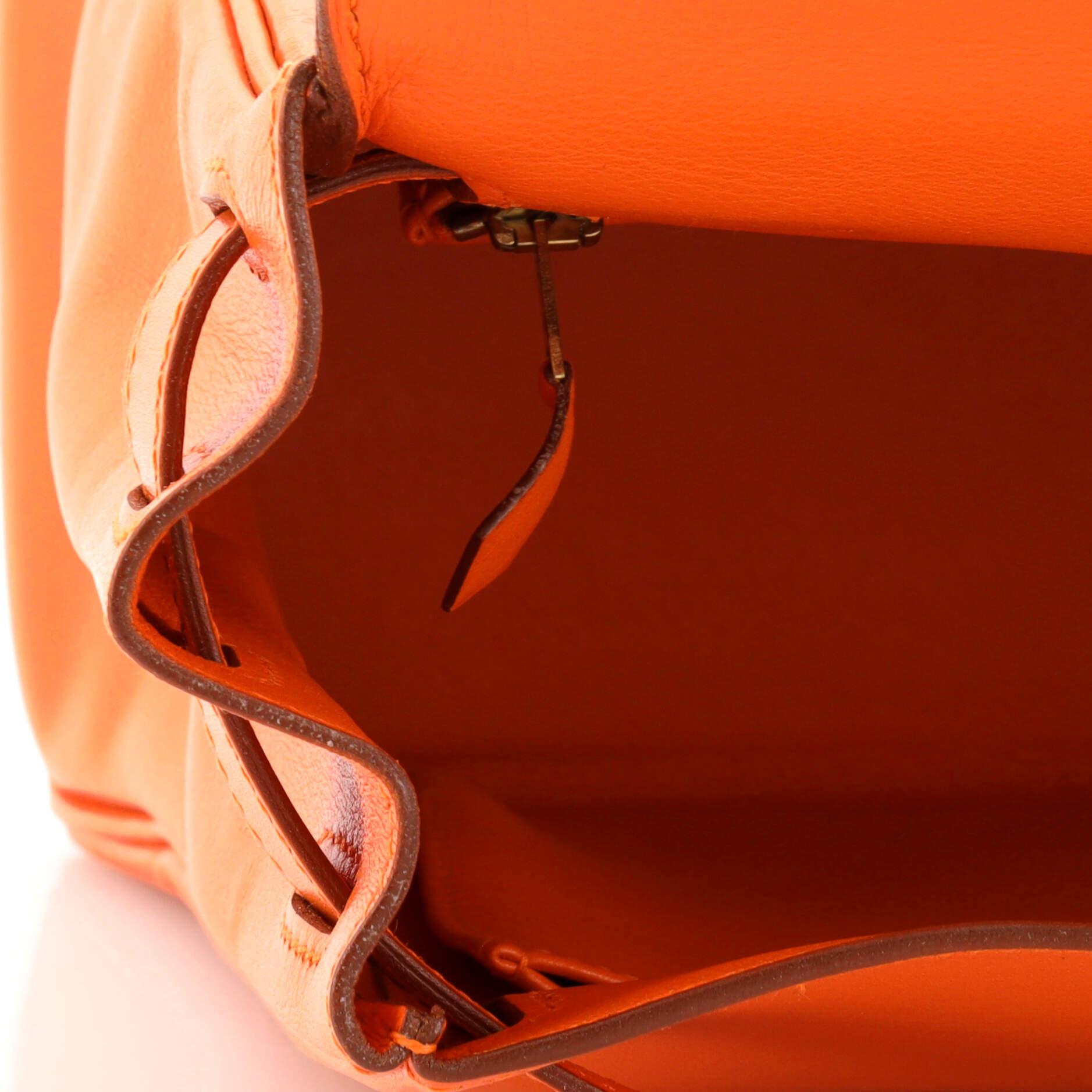 Hermes Kelly Handbag Orange Gulliver with Gold Hardware 32 5