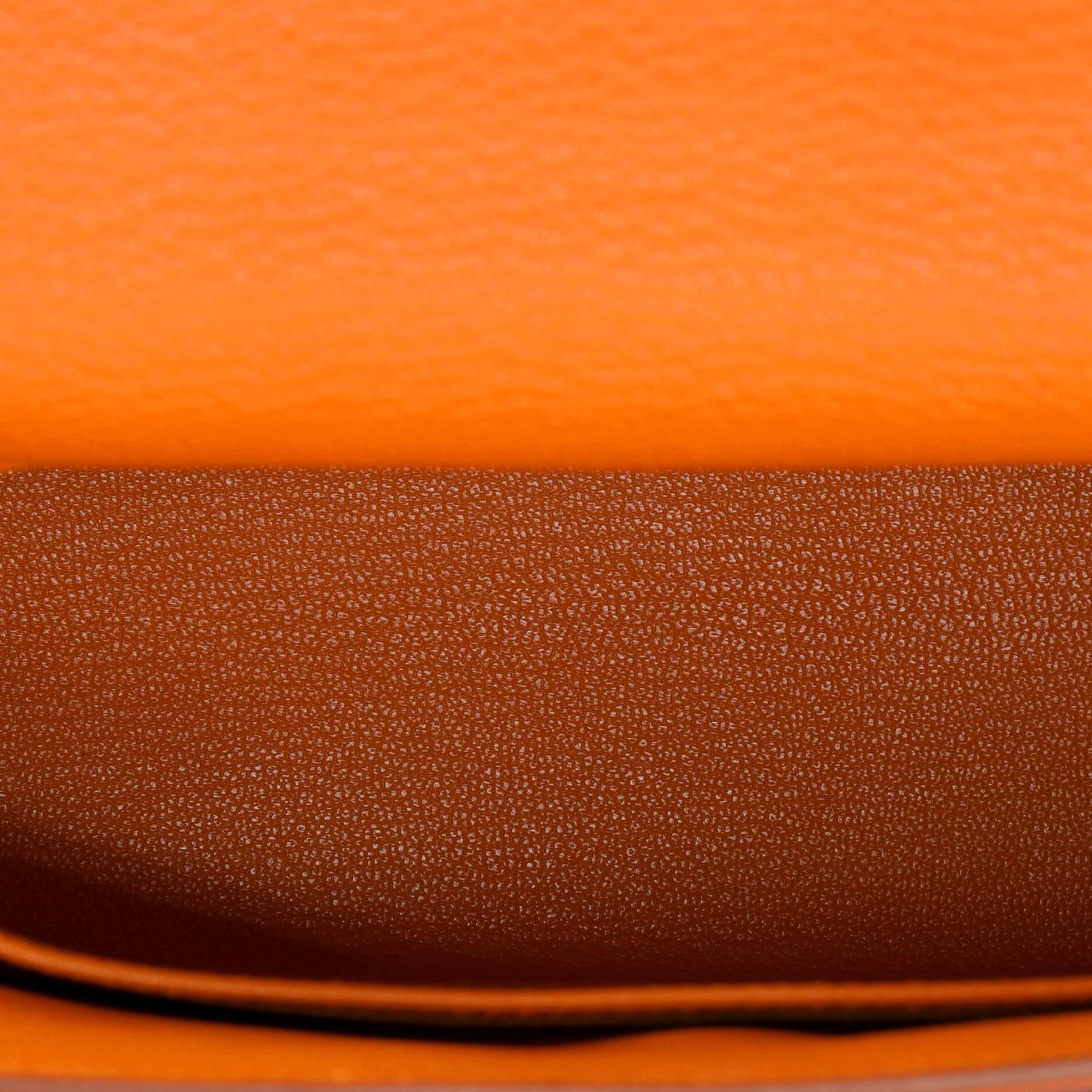 Hermes Kelly Handbag Orange H Chevre de Coromandel with Gold Hardware 25 2