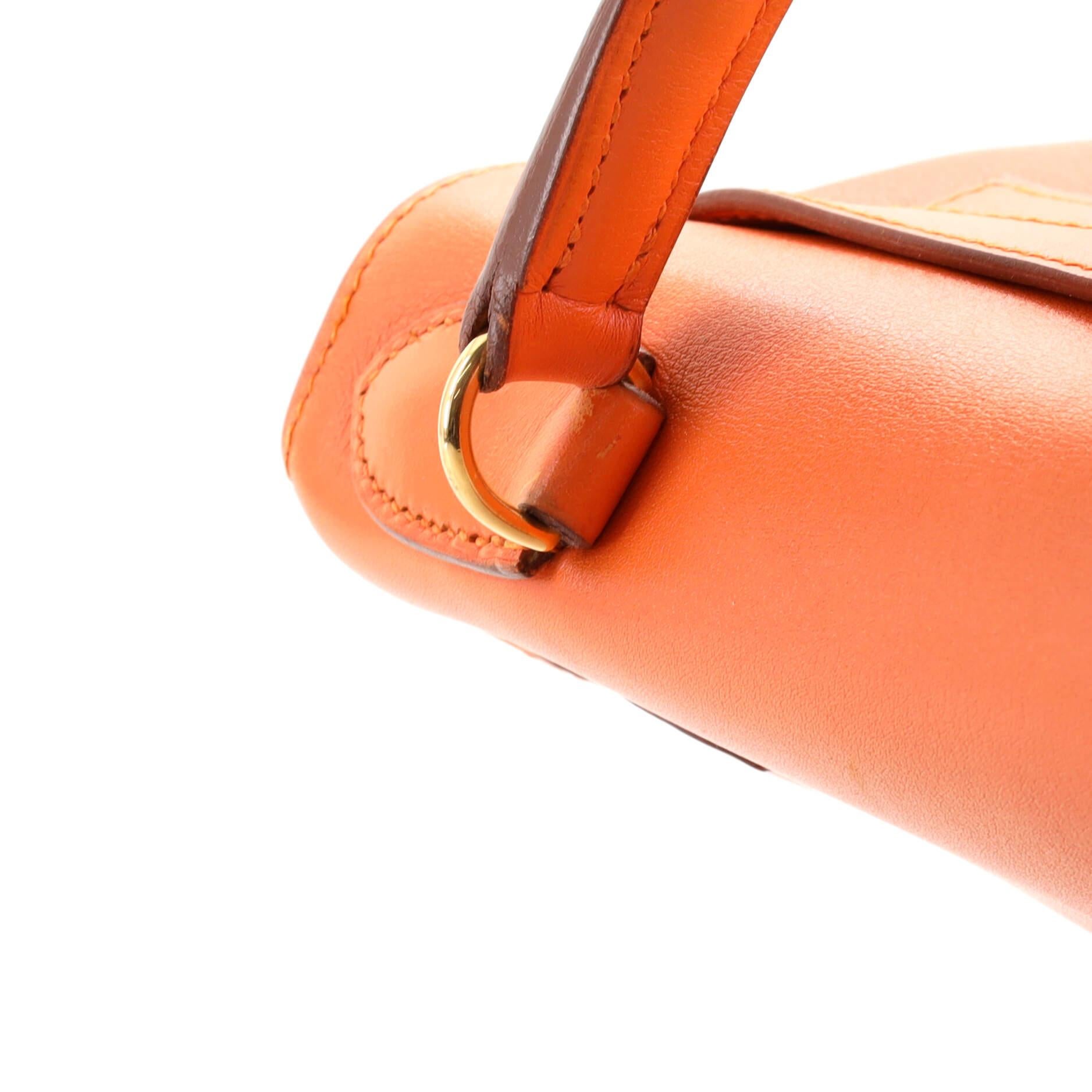 Hermes Kelly Handbag Orange H Gulliver with Gold Hardware 28 6