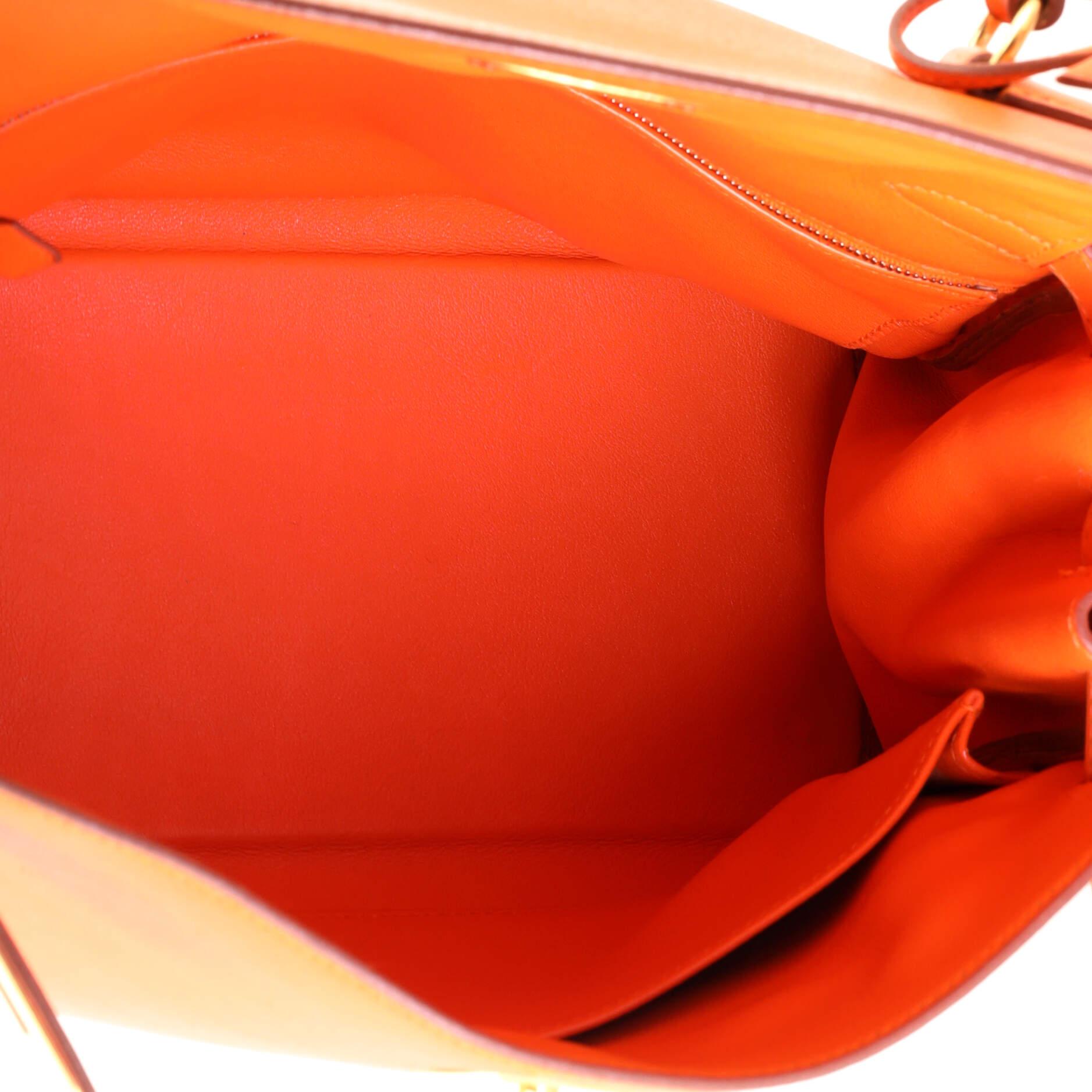Hermes Kelly Handbag Orange H Gulliver with Gold Hardware 28 2