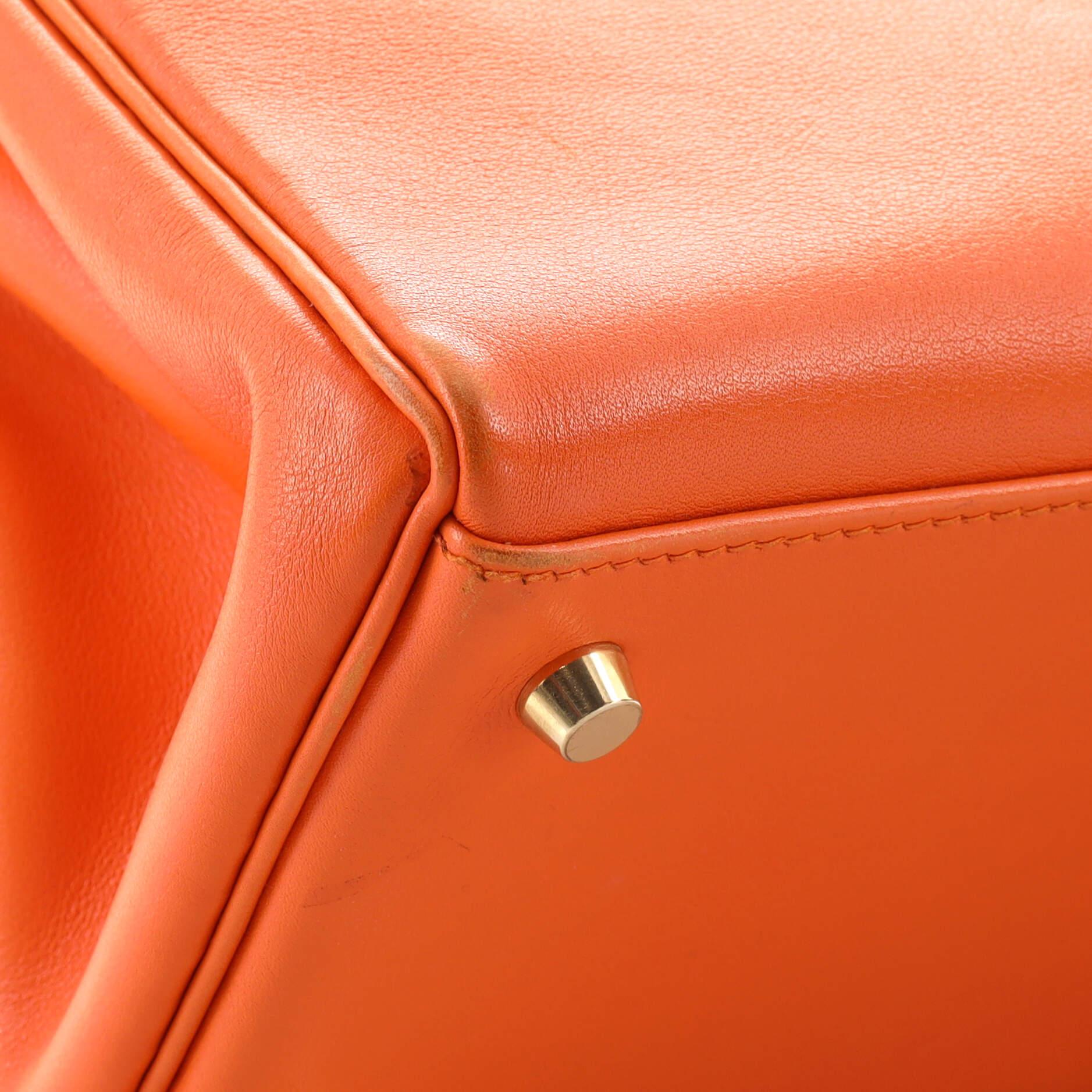 Hermes Kelly Handbag Orange H Gulliver with Gold Hardware 28 4