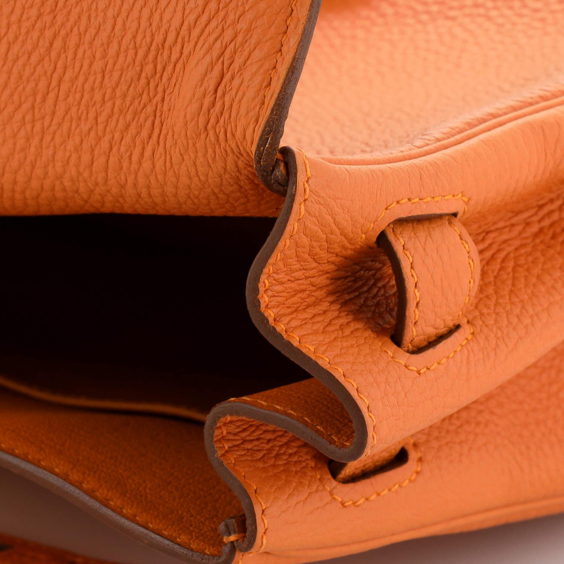 Hermes Kelly Handbag Orange H Togo with Gold Hardware 32 5