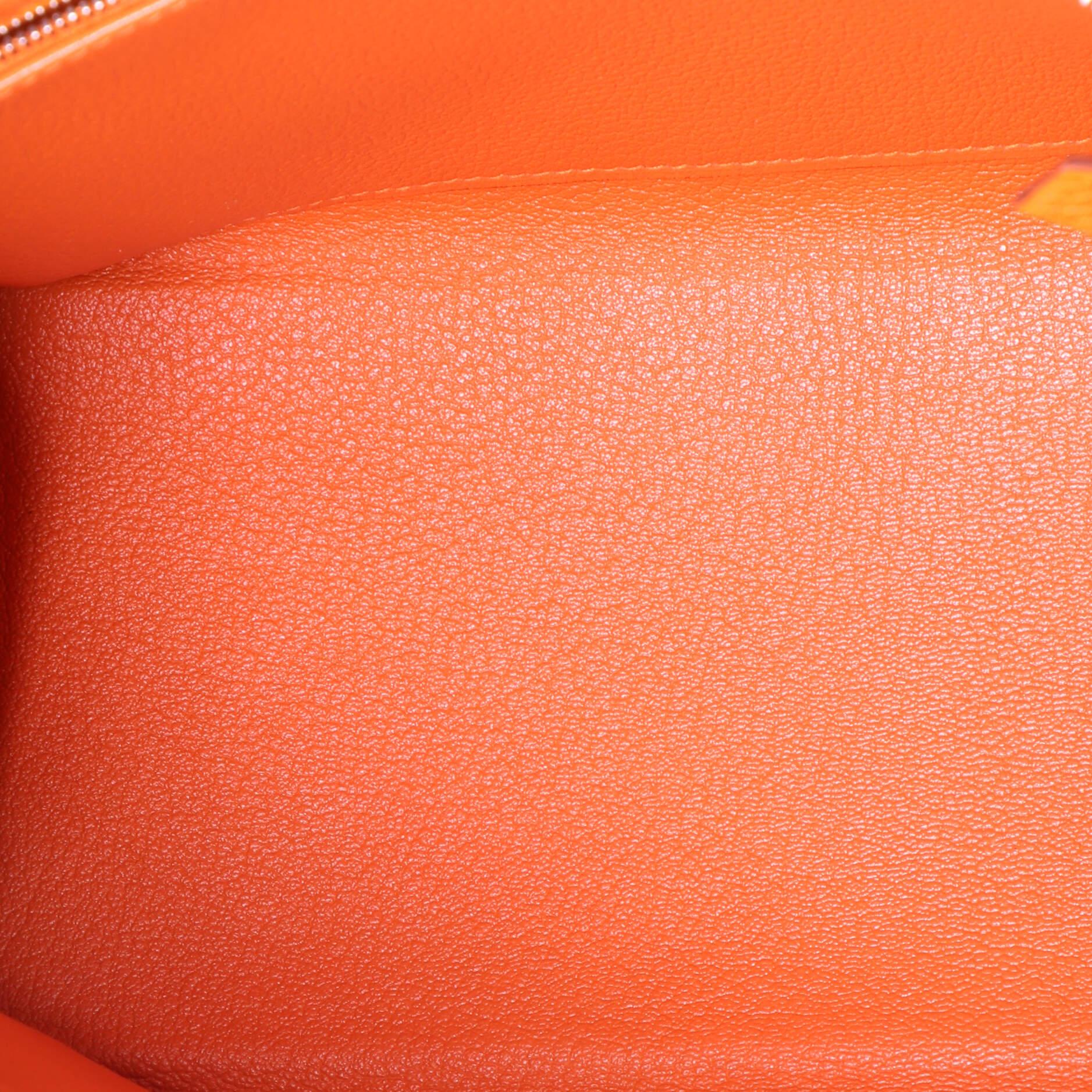 Hermes Kelly Handbag Orange H Togo with Palladium Hardware 28 1