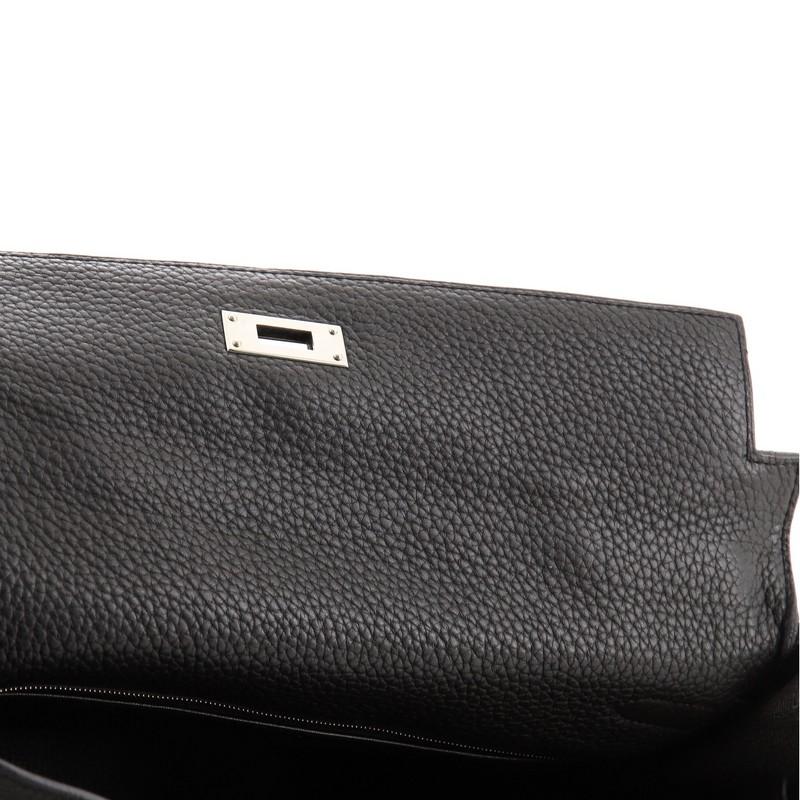 Hermes Kelly Handbag Plomb Clemence with Palladium Hardware 35 6