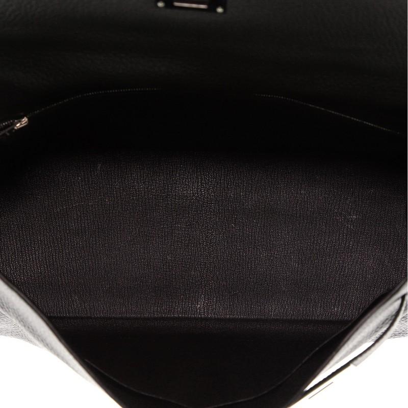 Hermes Kelly Handbag Plomb Clemence with Palladium Hardware 35 1